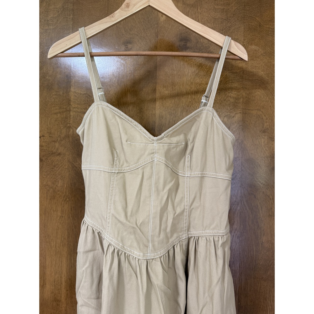 Universal Thread Tan Corset Midi A-Line Dress - Picture 4 of 10